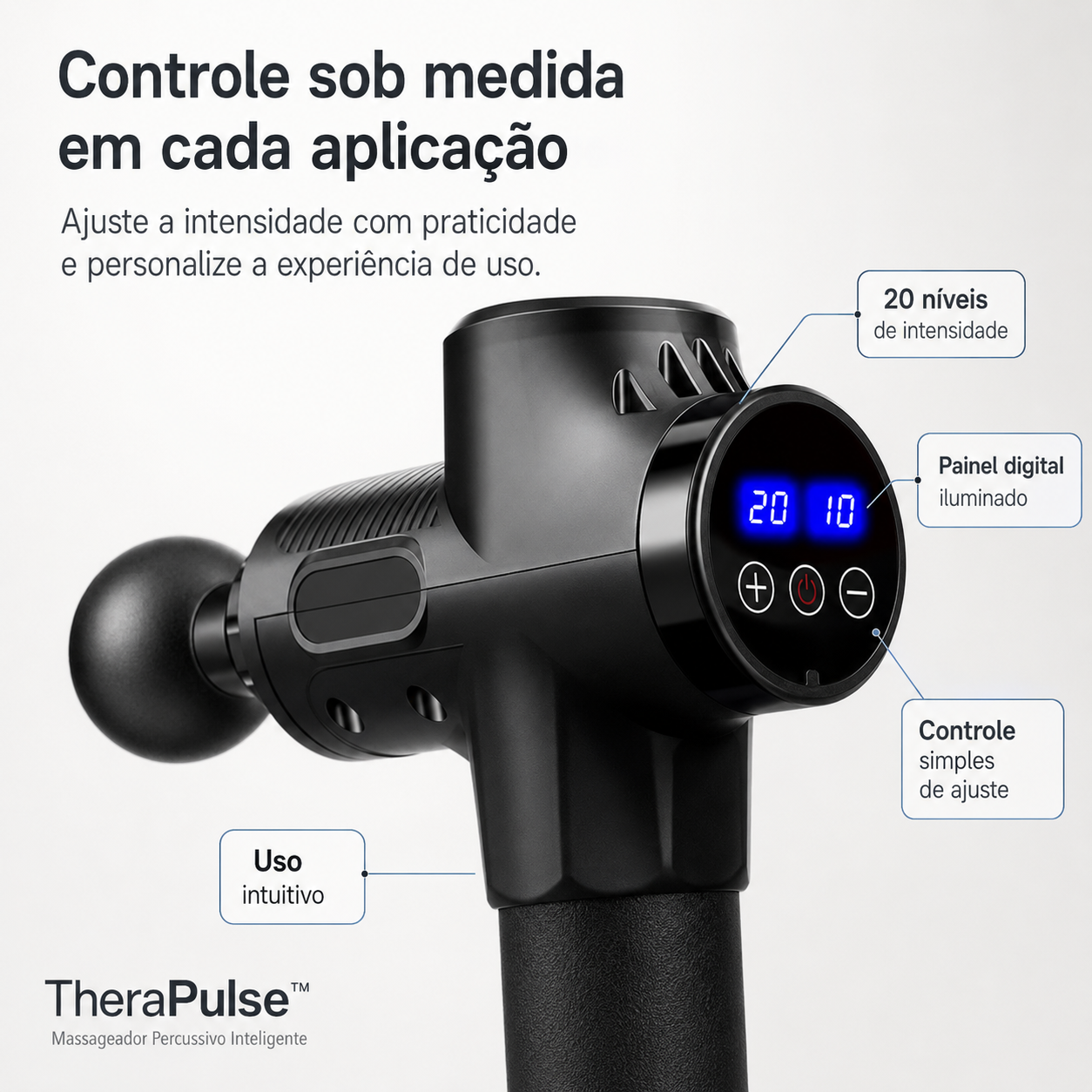 TheraPulse™ Massageador Percussivo Inteligente