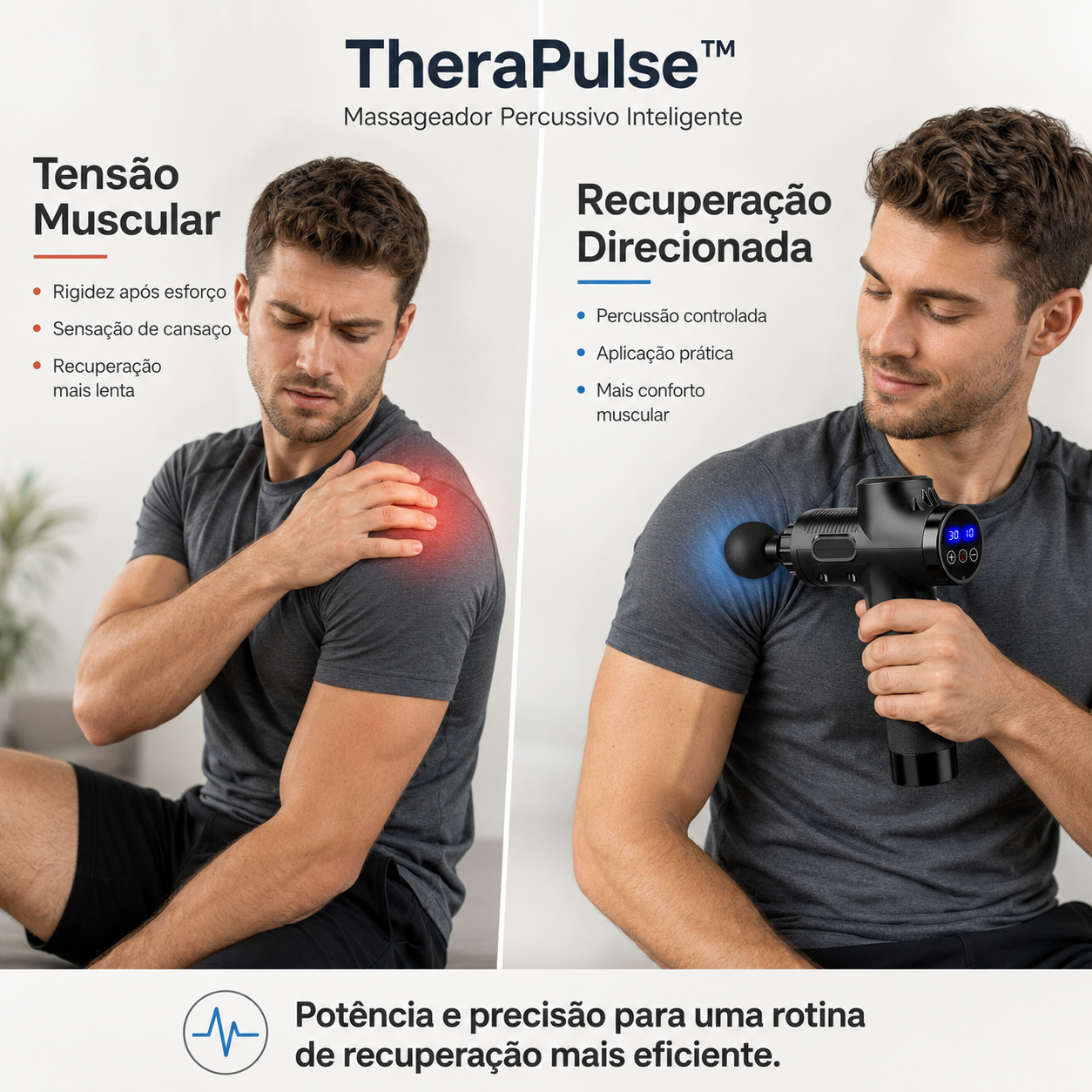 TheraPulse™ Massageador Percussivo Inteligente