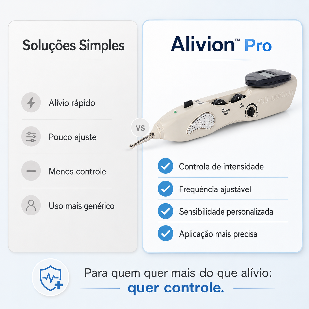 Alivion™ [Linha Pro] - Alívio Intensivo com Estimulação Bioelétrica Avançada