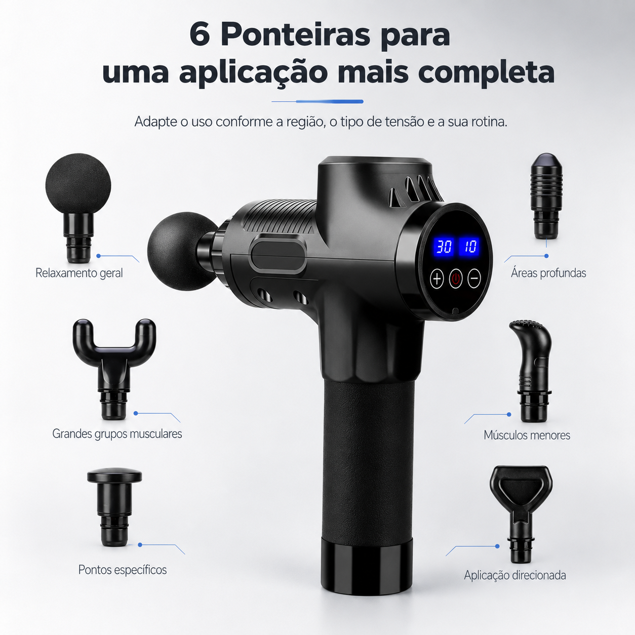 TheraPulse™ Massageador Percussivo Inteligente