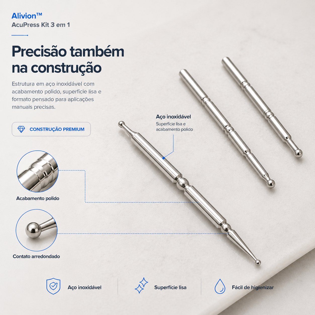 Alivion™ AcuPress Kit 3 em 1