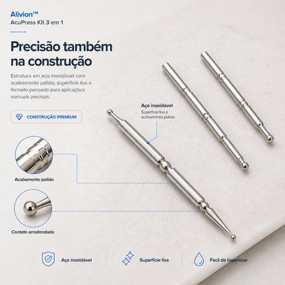 Alivion™ AcuPress Kit 3 em 1